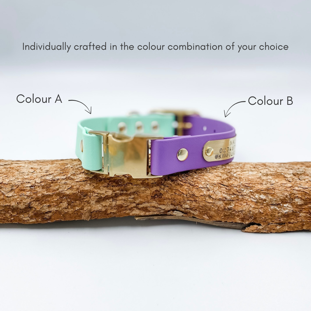 BioThane Quick Release dog collar - custom made by kinfolk leather in nz