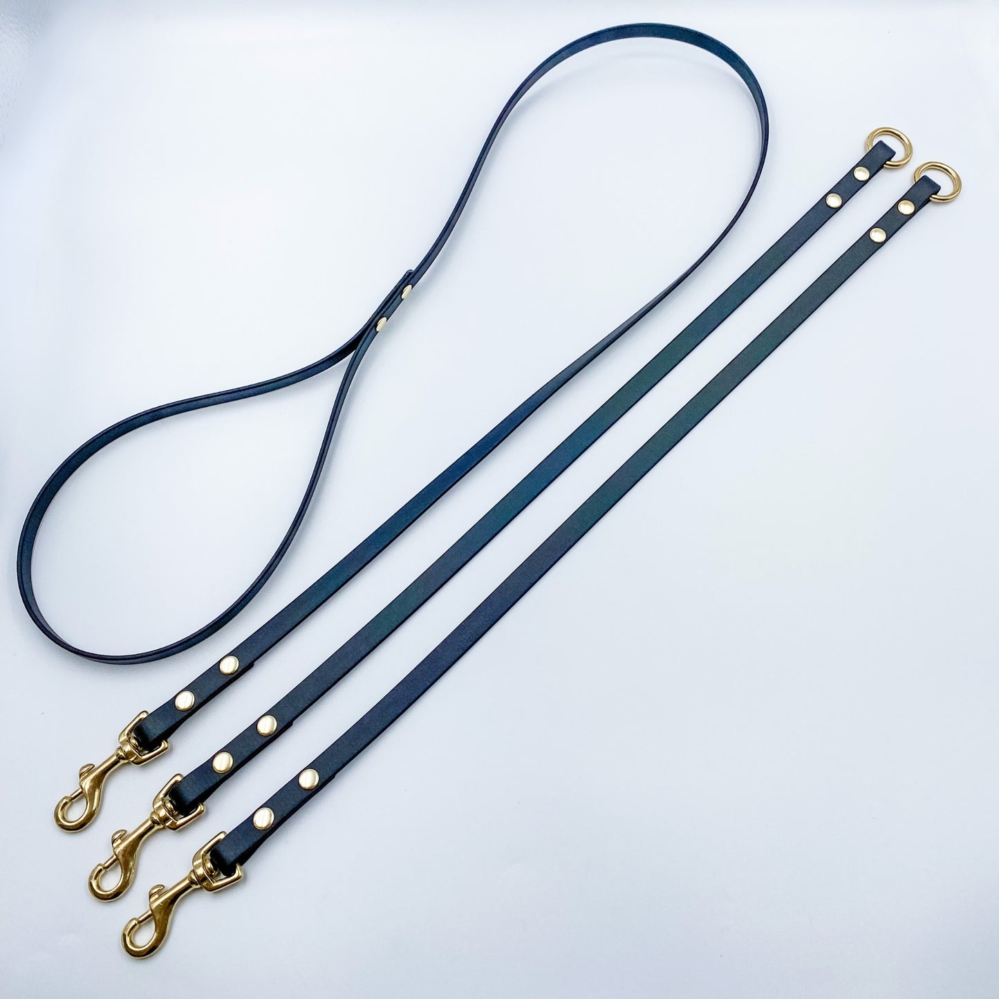 Genuine Leather - Custom Dog Lead - Flat Double/Split