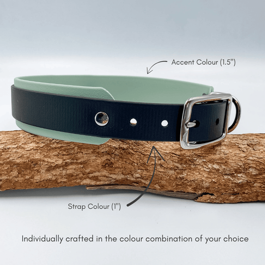 Wide Fit Double Layer BioThane® Dog Collar with Nameplate