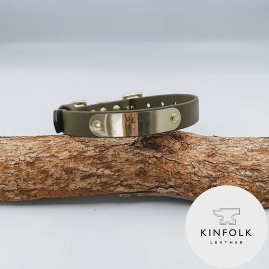 Waterproof Biothane custom dog collars - made in NZ by Kinfolk Leather