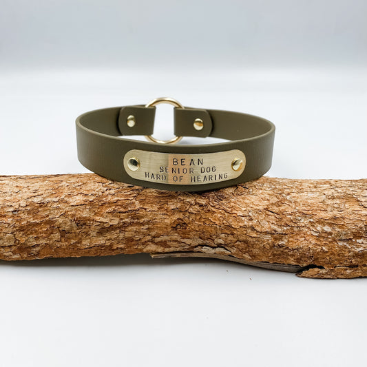 Waterproof BioThane® - Custom Dog Collar - ID Tag House Collar