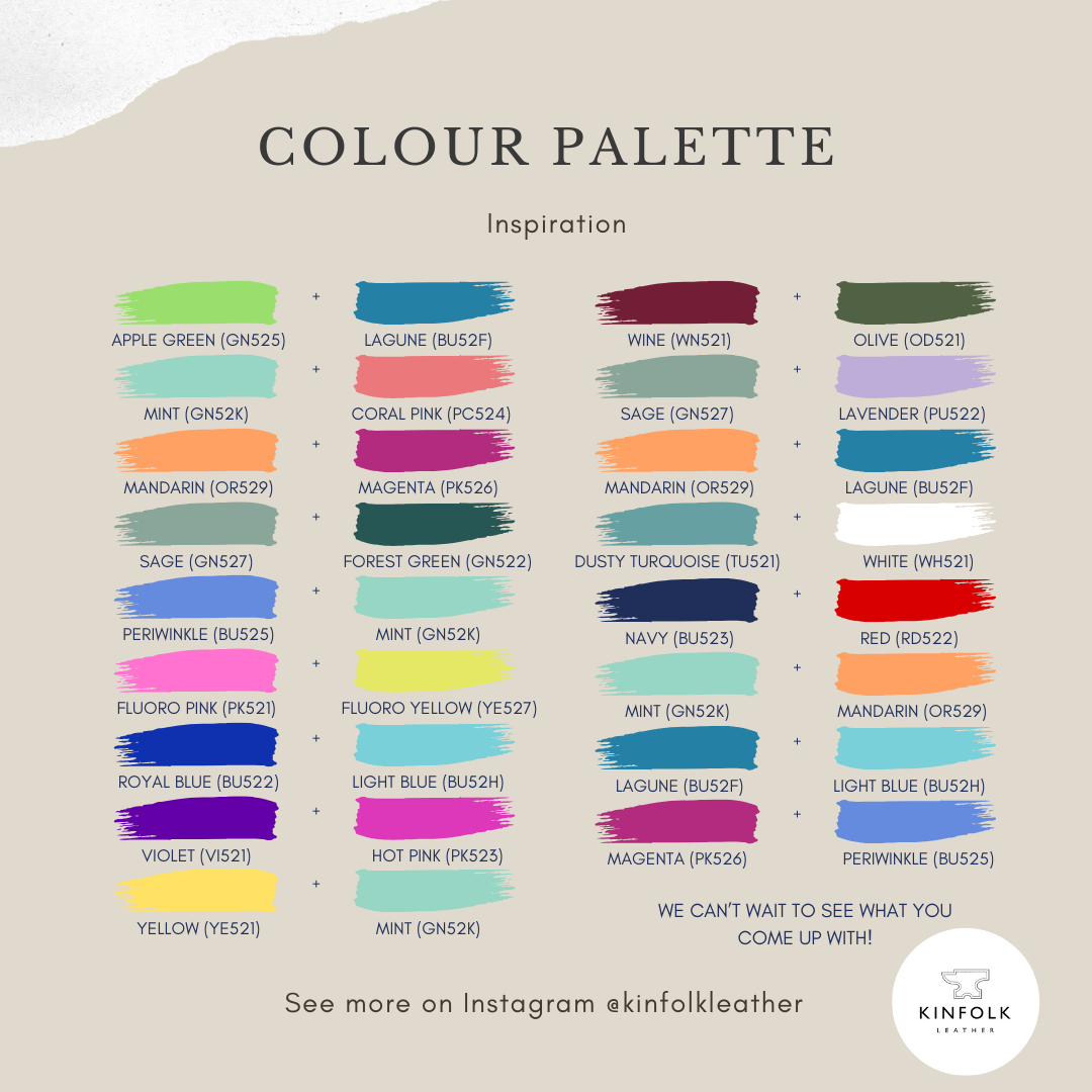 Custom Dog Lead Colour Inspiration - Custom Collars and Leads made in NZ by Kinfolk Leather