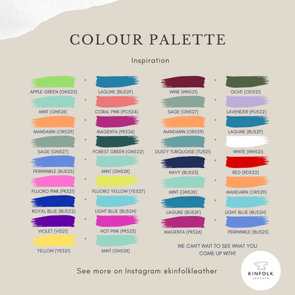 Custom Dog Lead Colour Inspiration - Custom Collars and Leads made in NZ by Kinfolk Leather