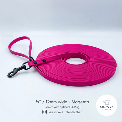 Waterproof BioThane® Long Line Dog Lead with Handle