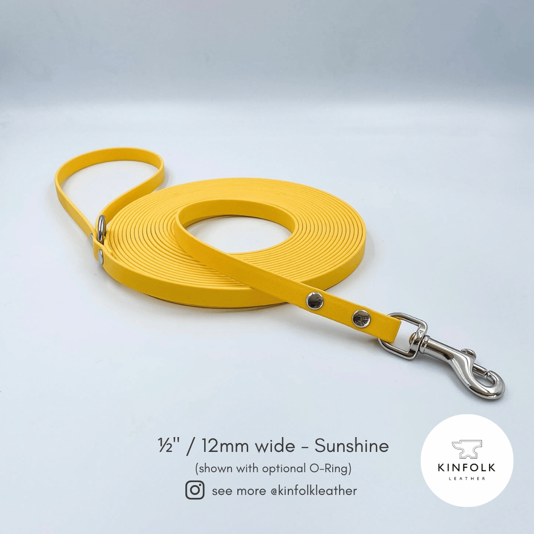 Waterproof BioThane® Long Line Dog Lead with Handle