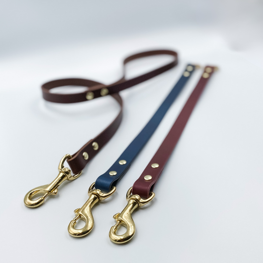 Genuine Leather - Custom Dog Lead - Flat Double/Split