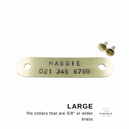 Nameplate ID Tag for an existing Dog Collar (hand-stamped)