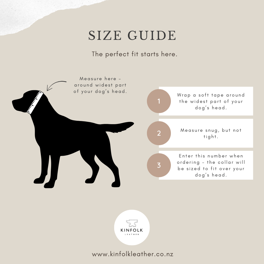 Slip Collar and House Dog Collar Measurement Guide - Custom Collars by Kinfolk Leather