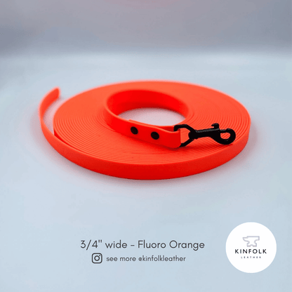 Waterproof BioThane® Drag Line - Trailing Long Line Dog Lead