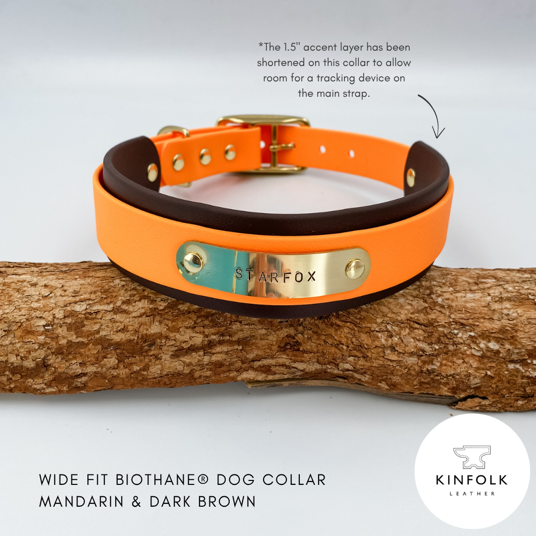 Wide Fit BioThane® Dog Collar - Double Layer - For Large Dogs